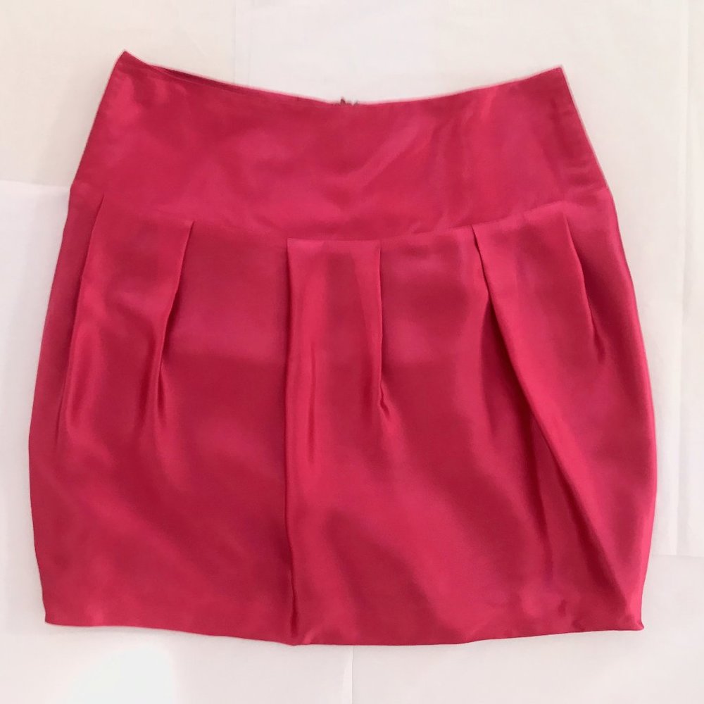 Pink Tartan Pink Pleated Silk Mini Skirt size 6